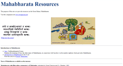 Desktop Screenshot of mahabharata-resources.org