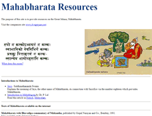 Tablet Screenshot of mahabharata-resources.org